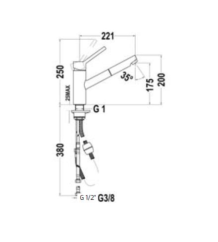 Vòi rửa bát Teka VTK 978