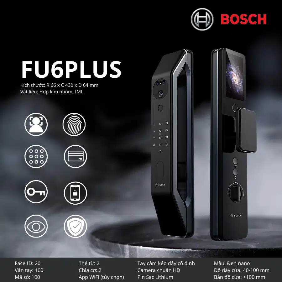 Khóa Vân Tay BOSCH FU6 PLUS EU