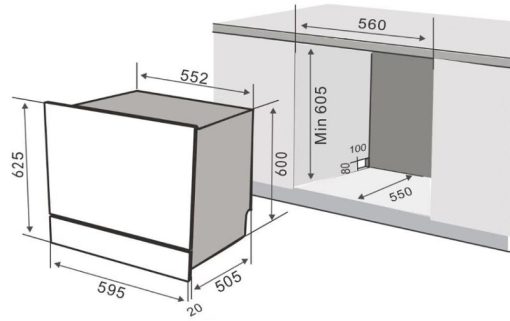 Máy rửa bát Latino ESB08LT
