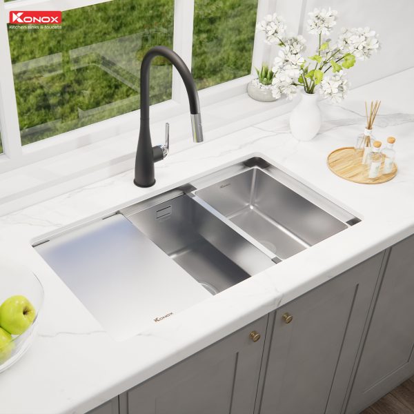 Chậu rửa bát chống xước Konox KN8146SU Dekor