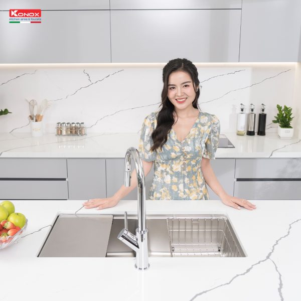 Chậu rửa bát chống xước Konox KN8646DU Dekor