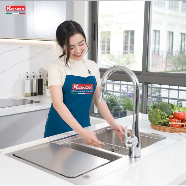 Chậu rửa bát chống xước Konox KN8651TD Dekor