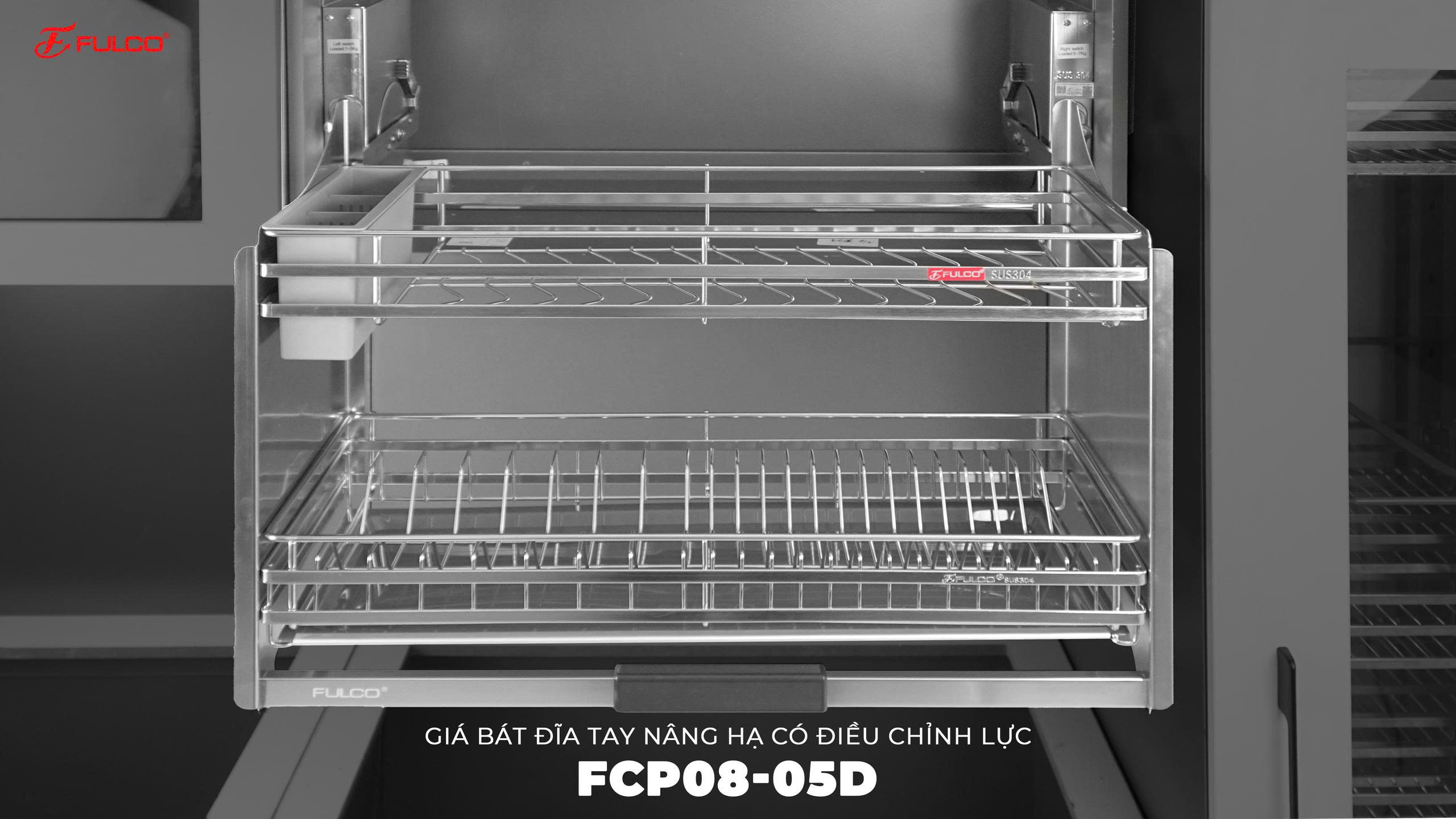 Giá bát nâng hạ inox 304 Fulco FCP08-05D ( 900mm )