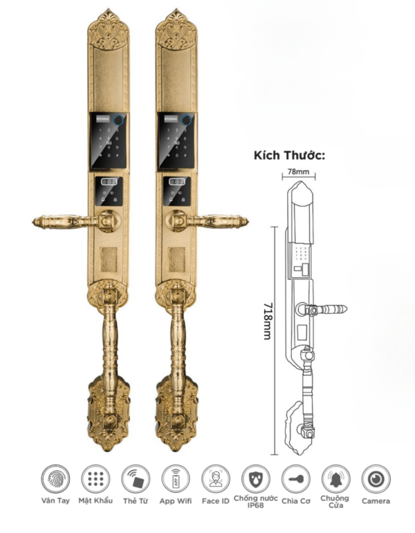 Khóa Đại Sảnh HYUNDAI HY-SLC8820 GOLD