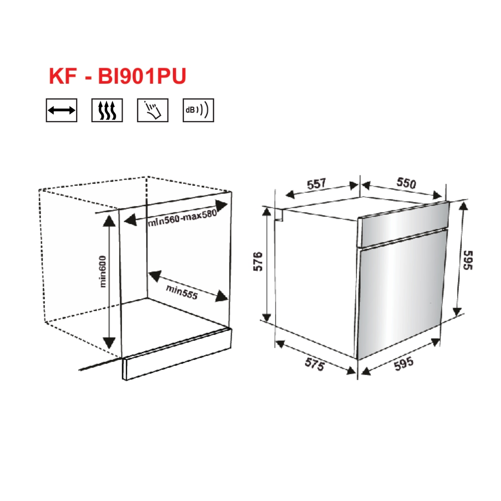 Lò Nướng Âm Tủ Kaff KF-BI901PU