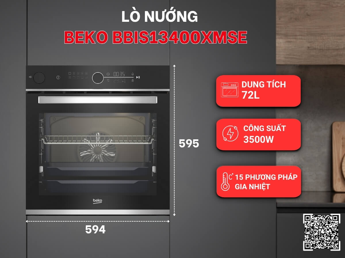 Lò nướng âm tủ Beko BBIS13400XMSE