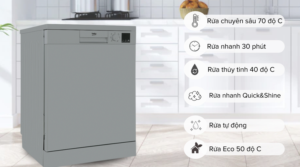 Máy Rửa Bát Beko DVN06431S