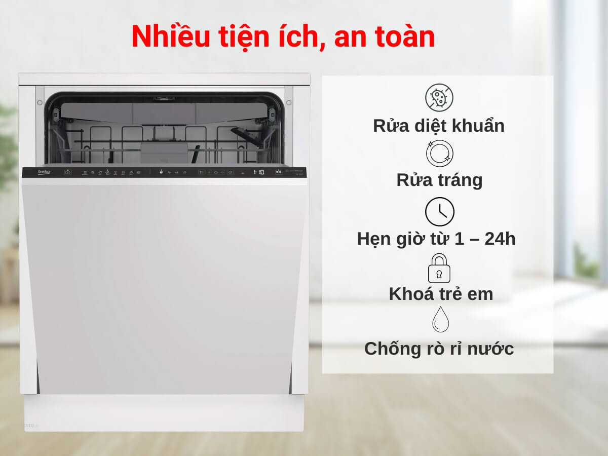 Máy rửa bát Beko BDIN386E4AD