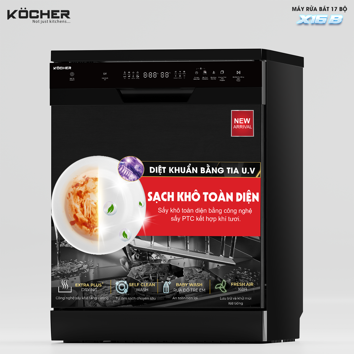 Máy rửa bát KÖCHER X16B