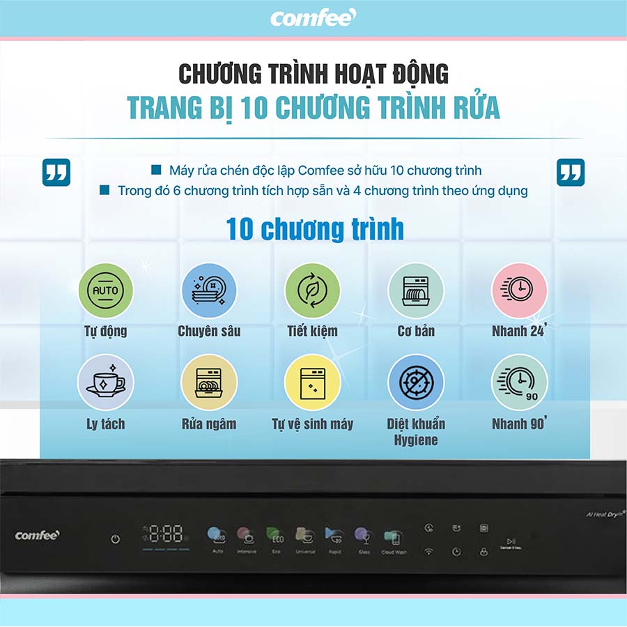 Máy rửa chén Comfee CDWEF1533GB-WU-VN