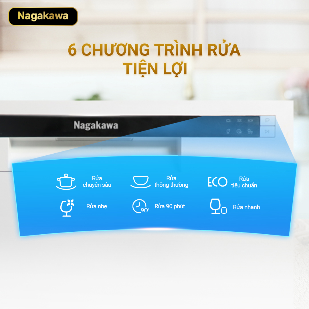 Máy rửa chén độc lập Mini NAGAKAWA NK8D61M