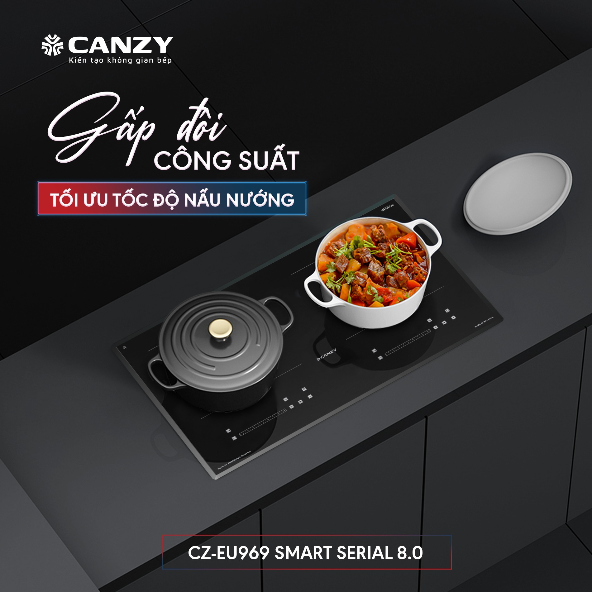 Bếp từ đôi Canzy CZ EU969SMART SERIAL 8.0