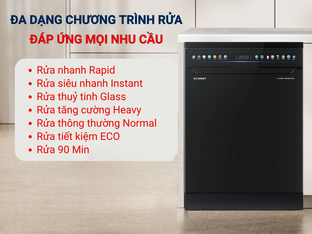 Máy rửa bát Canzy CZ B15EU Tornado Pro