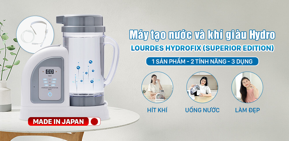 Máy tạo nước và khí giàu Hydro Lourdes Hydrofix (Superior Edition)