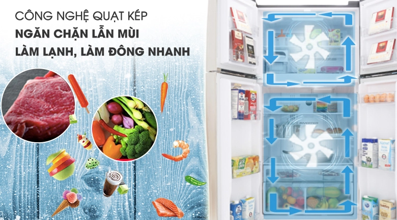 Tủ lạnh Hitachi Inverter 509 lít R-FW650PGV8 GBK