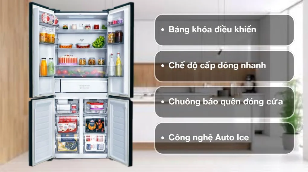 Tủ lạnh Panasonic Inverter 510 lít Multi Door NR-X561BK-VN