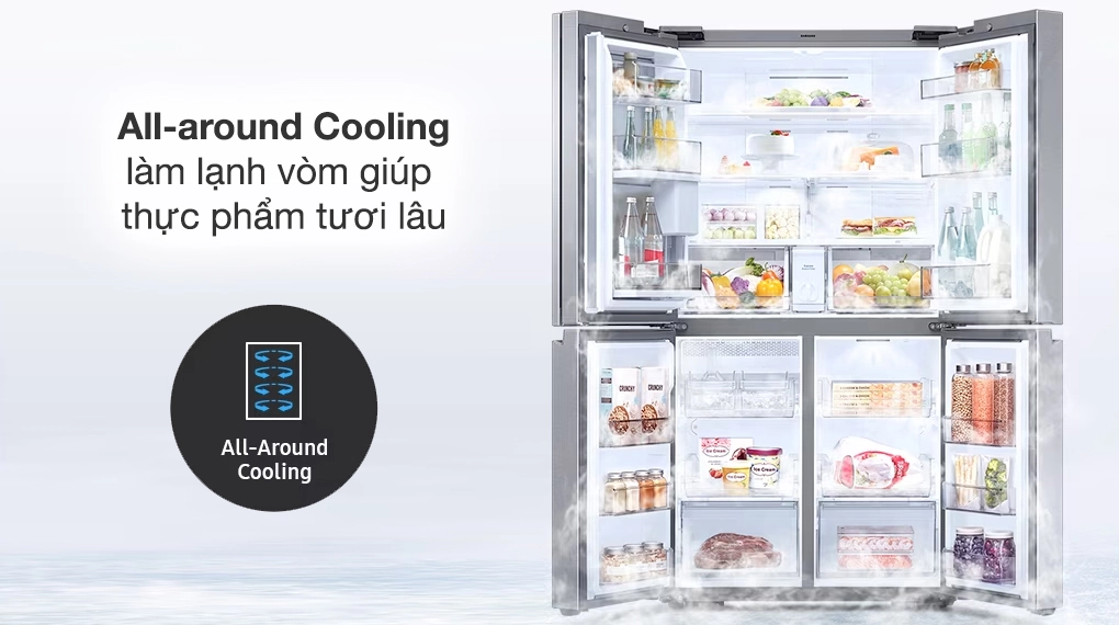 Tủ lạnh Samsung Bespoke Inverter 648 lít RF59CB66F8S/SV
