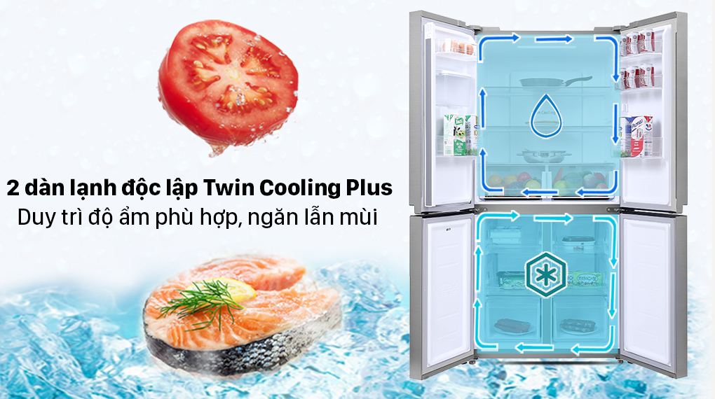 Tủ lạnh Samsung Inverter 488 lít Multi Door RF48A4010M9/SV