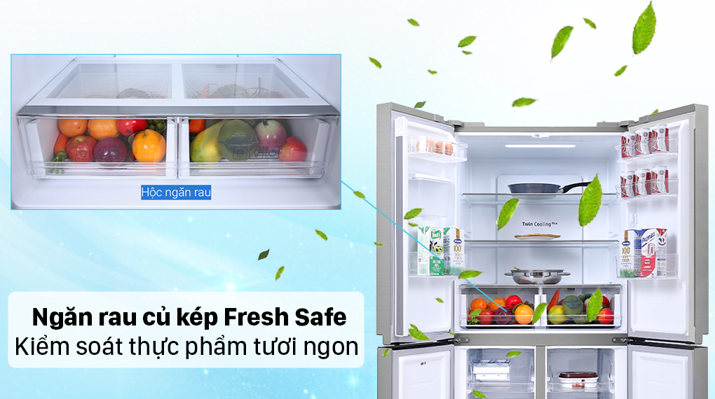 Tủ lạnh Samsung Inverter 488 lít Multi Door RF48A4010M9/SV