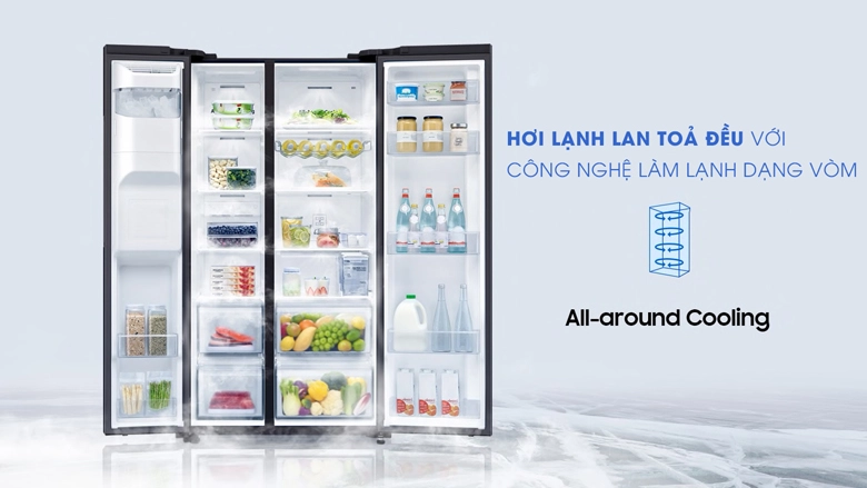 Tủ lạnh Samsung Inverter 635 lít Side By Side RS64R5301B4/SV