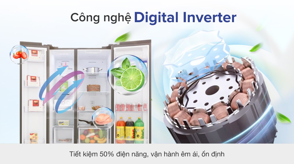 Tủ lạnh Samsung Inverter 655 lít Side By Side RS62R5001B4/SV