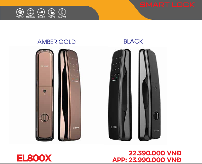 Khóa Vân Tay BOSCH EL800X