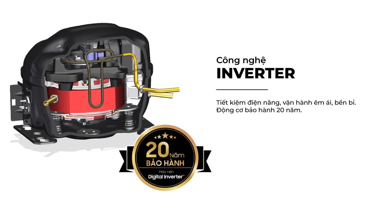 Tủ lạnh Samsung Inverter 236 lít RT22M4032BU SV