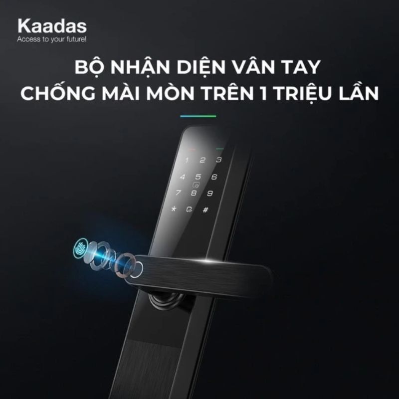 Chi tiết tay cầm và cảm biến vân tay KAADAS M5 độ chính xác 99.9999%