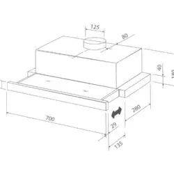Máy Hút Mùi Âm Tủ Maloca H205.7G