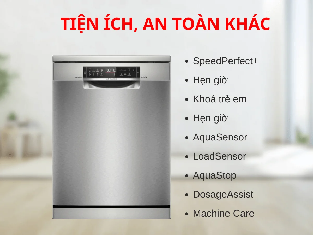 Máy Rửa Bát Bosch Series 6 Sấy Zeolith