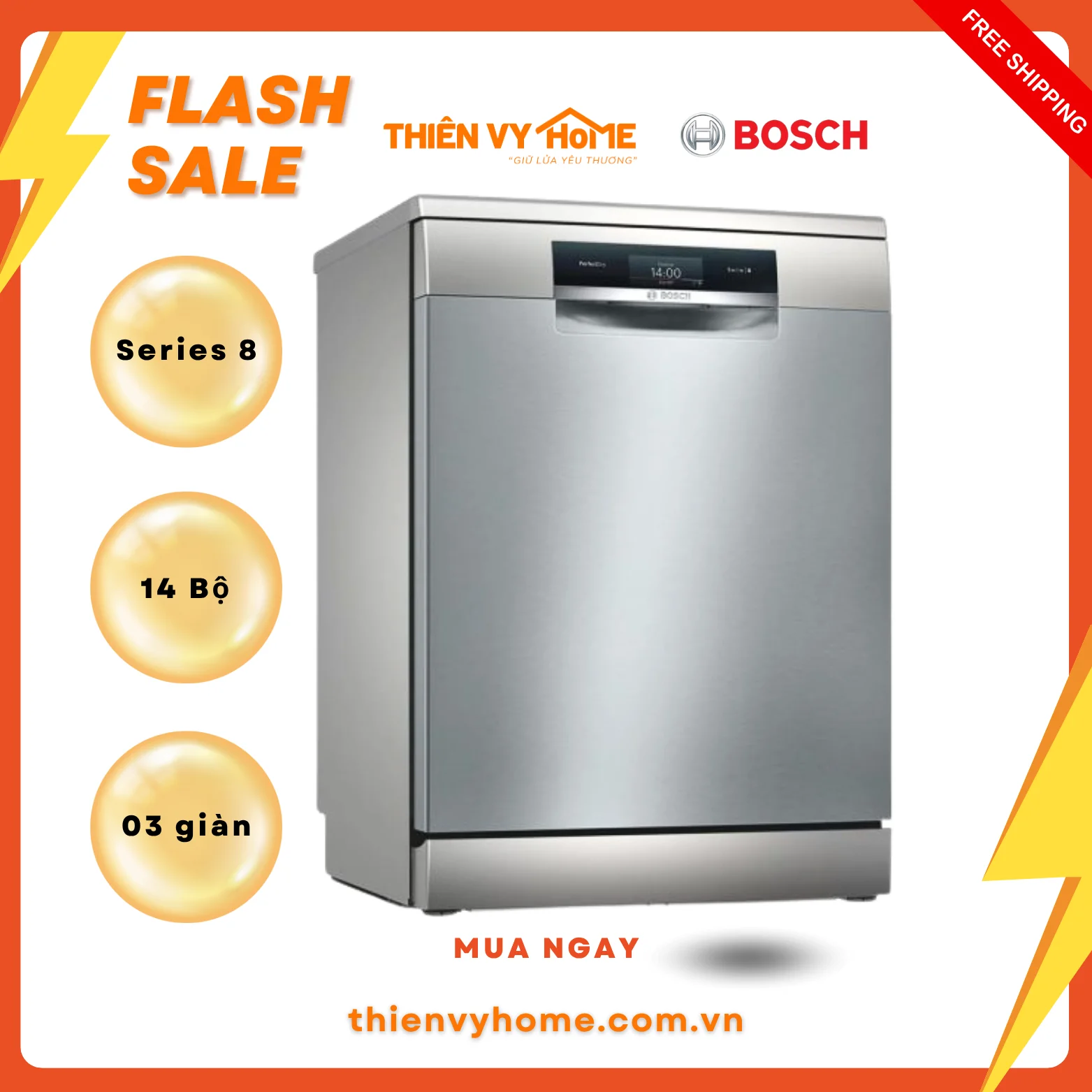 MÁY RỬA BÁT BOSCH SMS8YCI03E