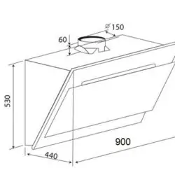 Máy hút mùi KAFF KF-LUX-AT90FH-WH