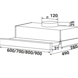 Máy hút mùi âm tủ Kaff KF-TL700ST
