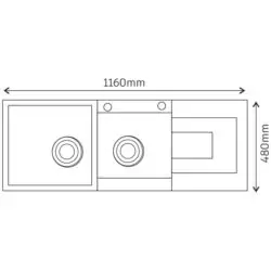 Chậu rửa chén đá TOMATE TOMCRE 11650-K02GR