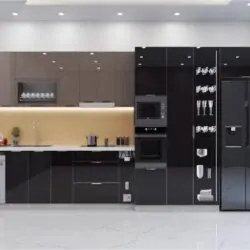 Tủ Bếp Nhôm Cánh Kính