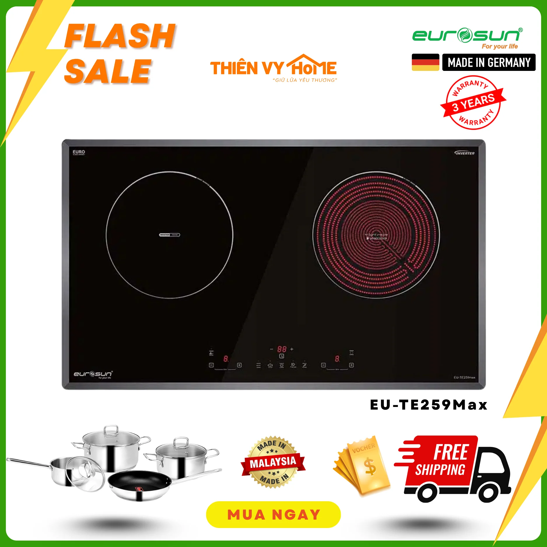 Bếp Điện Từ Eurosun EU-TE259Max 5