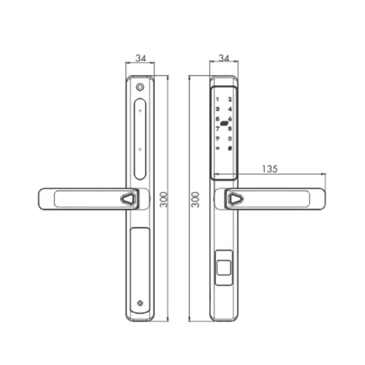 Khóa Cửa Nhôm Kassler KL599 LX CHAMPAGNE APP