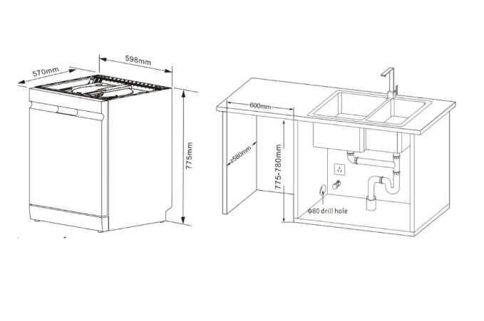 Máy rửa bát Kocher KDEU-X15B Pro