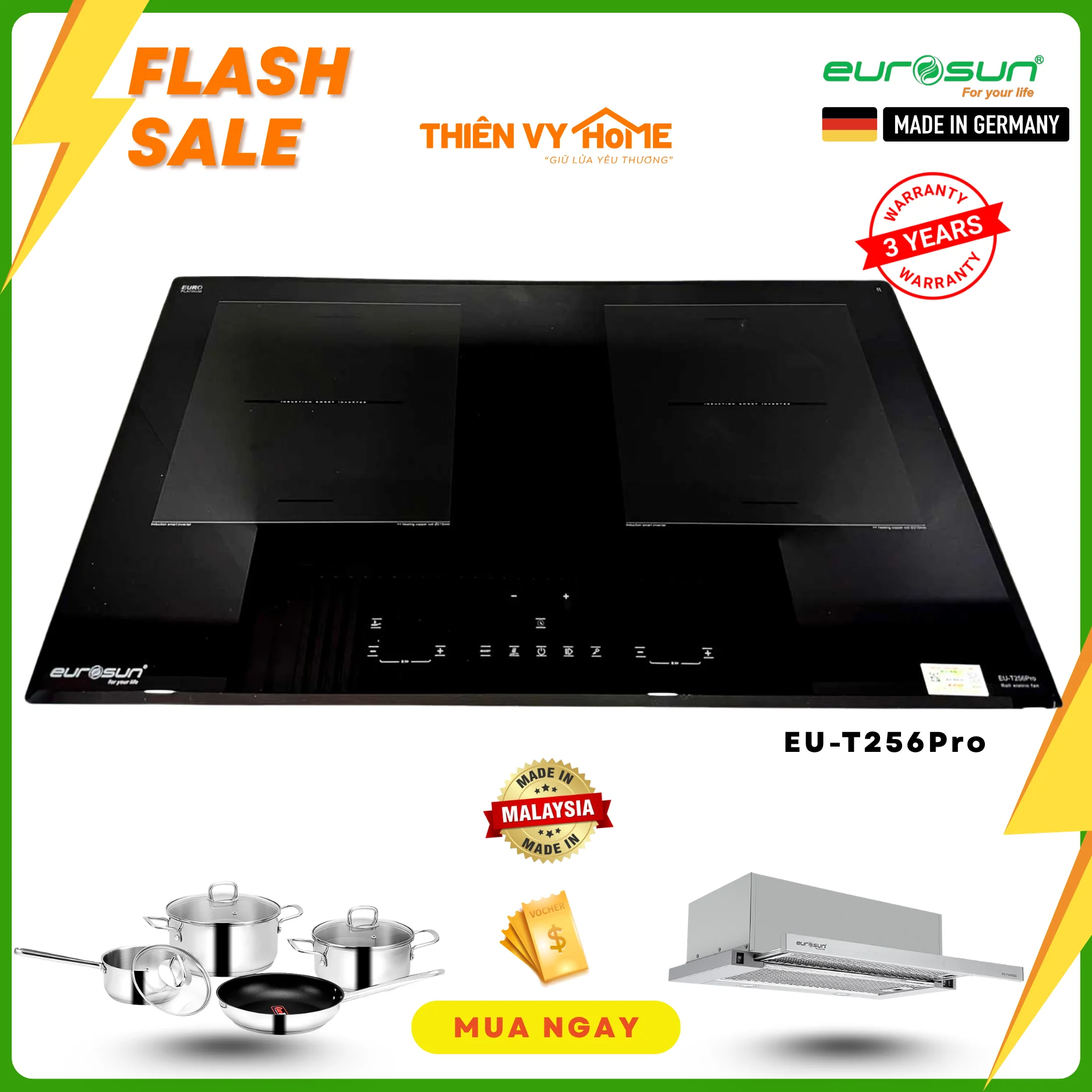 Combo Bếp Từ Eurosun EU-T256 Pro 2