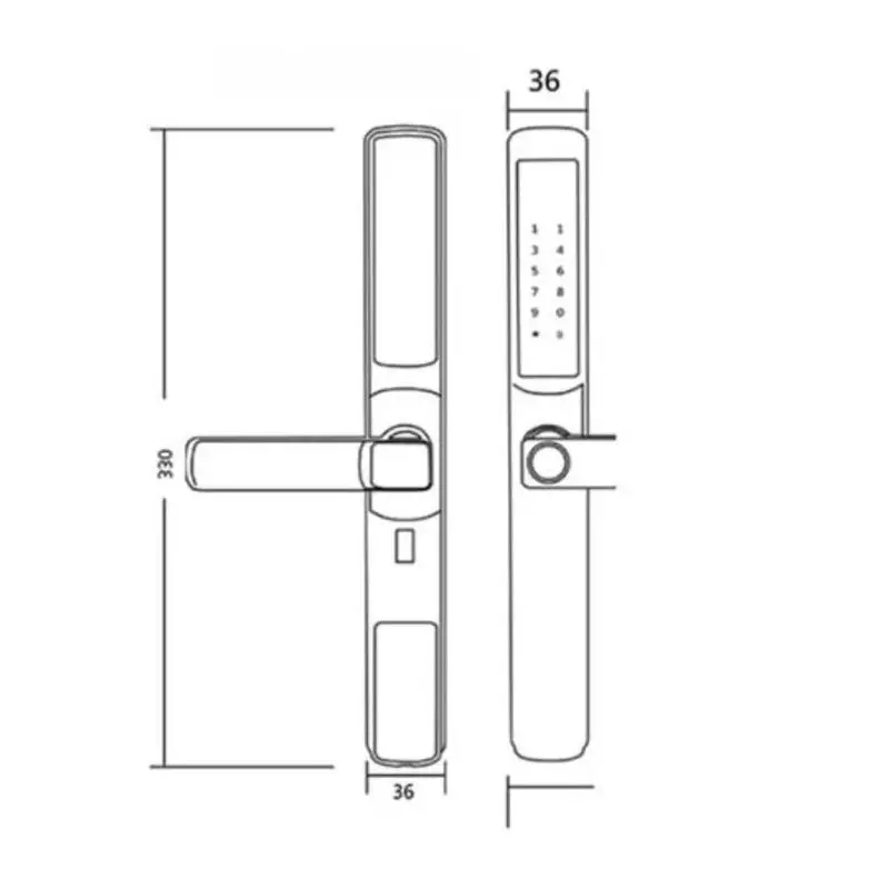 Khóa cửa nhôm điện tử Hyundai HY-SLS003