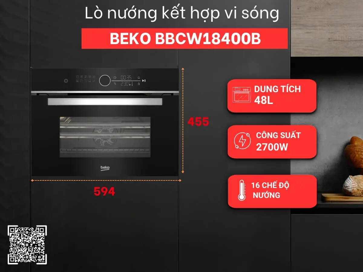 Lò nướng kèm vi sóng BeKo BBCW18400B