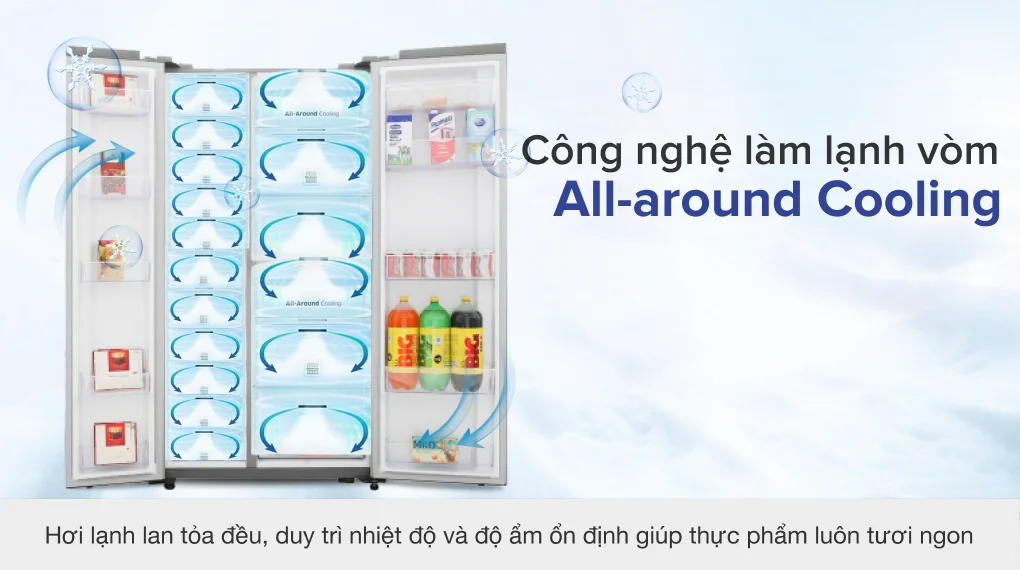 Tủ lạnh Samsung Inverter 655 lít Side By Side RS62R5001M9/SV